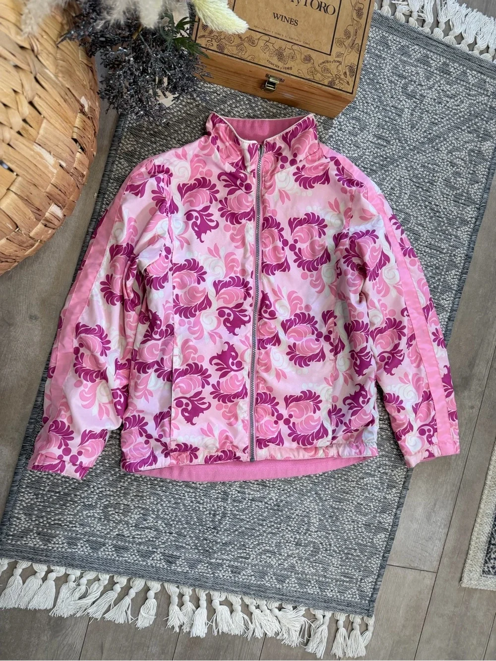 Vintage ZeroXposur Girls Pink Reversible Jacket Size XL